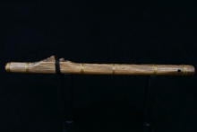 Teak Native American Flute, Minor, Mid A-4, #E5K